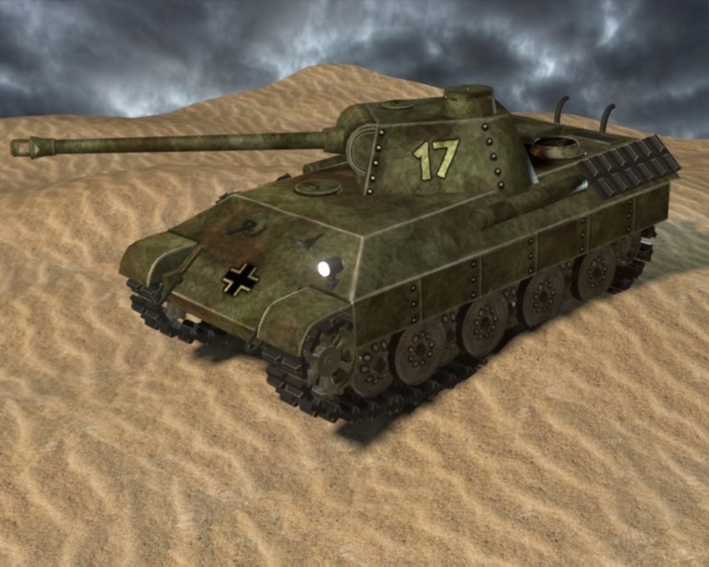 german tank panther ww2 Low-poly 3D model_25