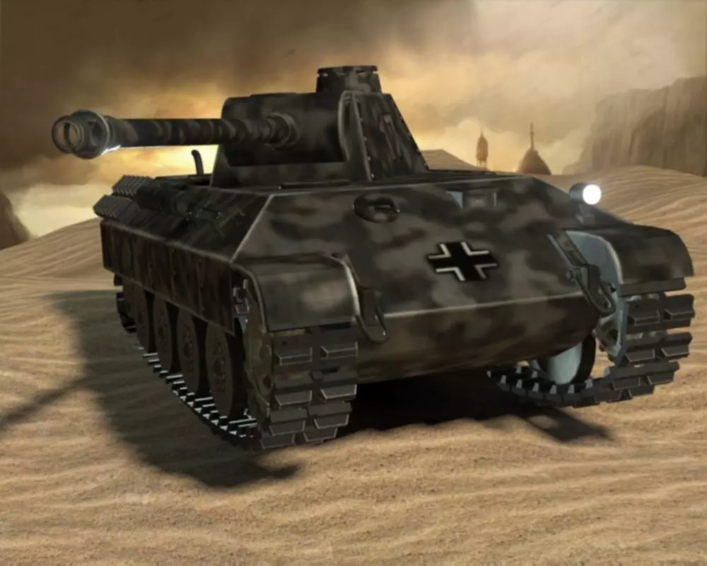 german tank panther ww2 Low-poly 3D model_0