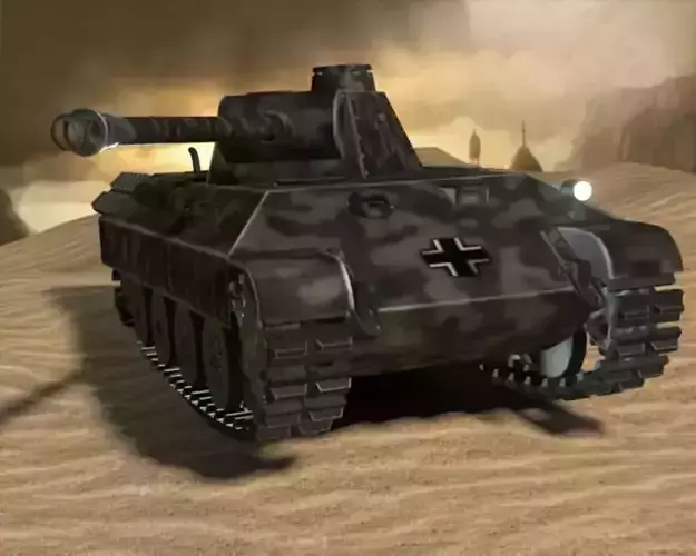 german tank panther ww2 Low-poly 3D model