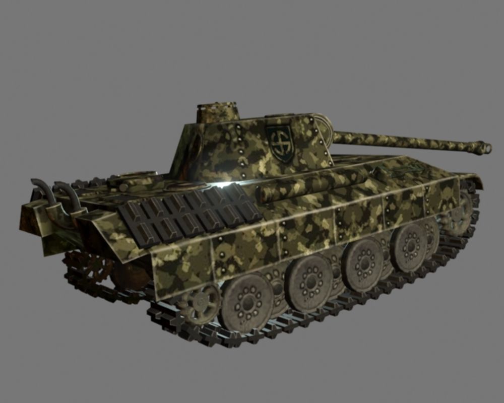 german tank panther ww2 Low-poly 3D model_2