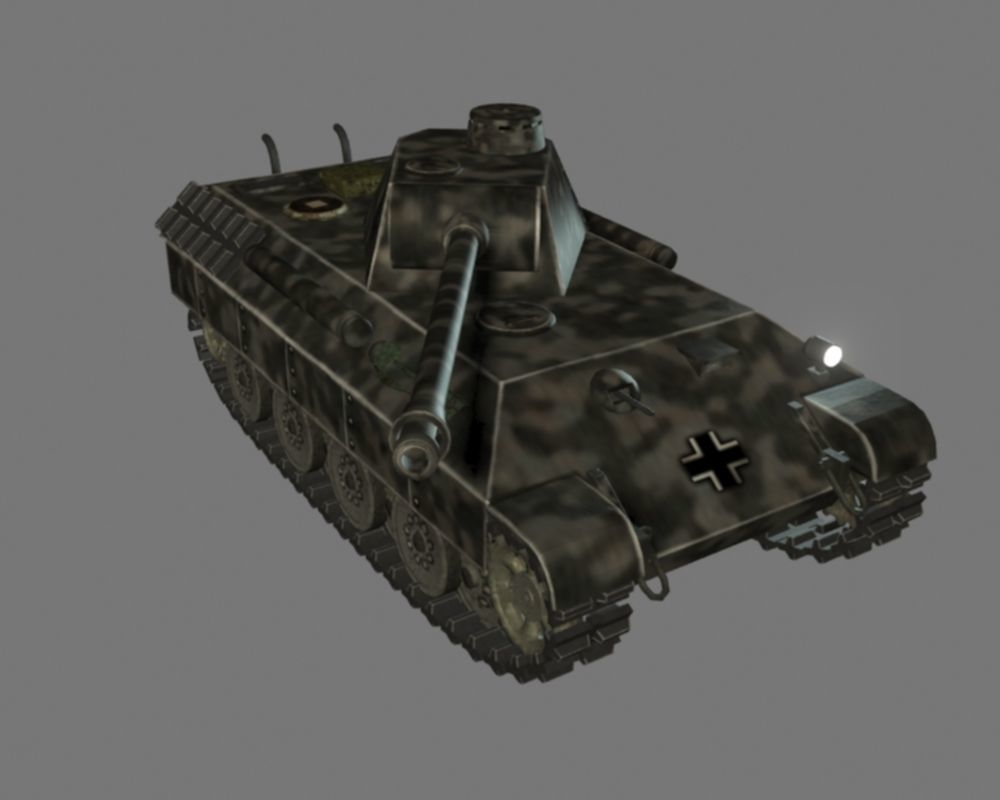 german tank panther ww2 Low-poly 3D model_19