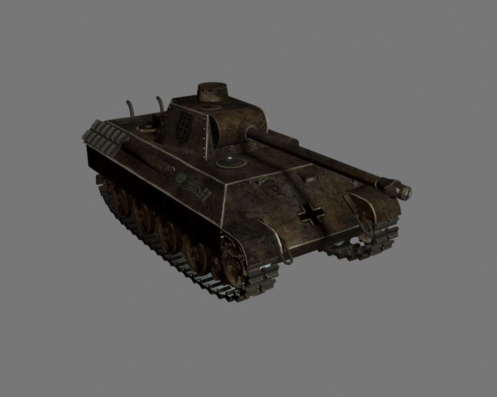 german tank panther ww2 Low-poly 3D model_11