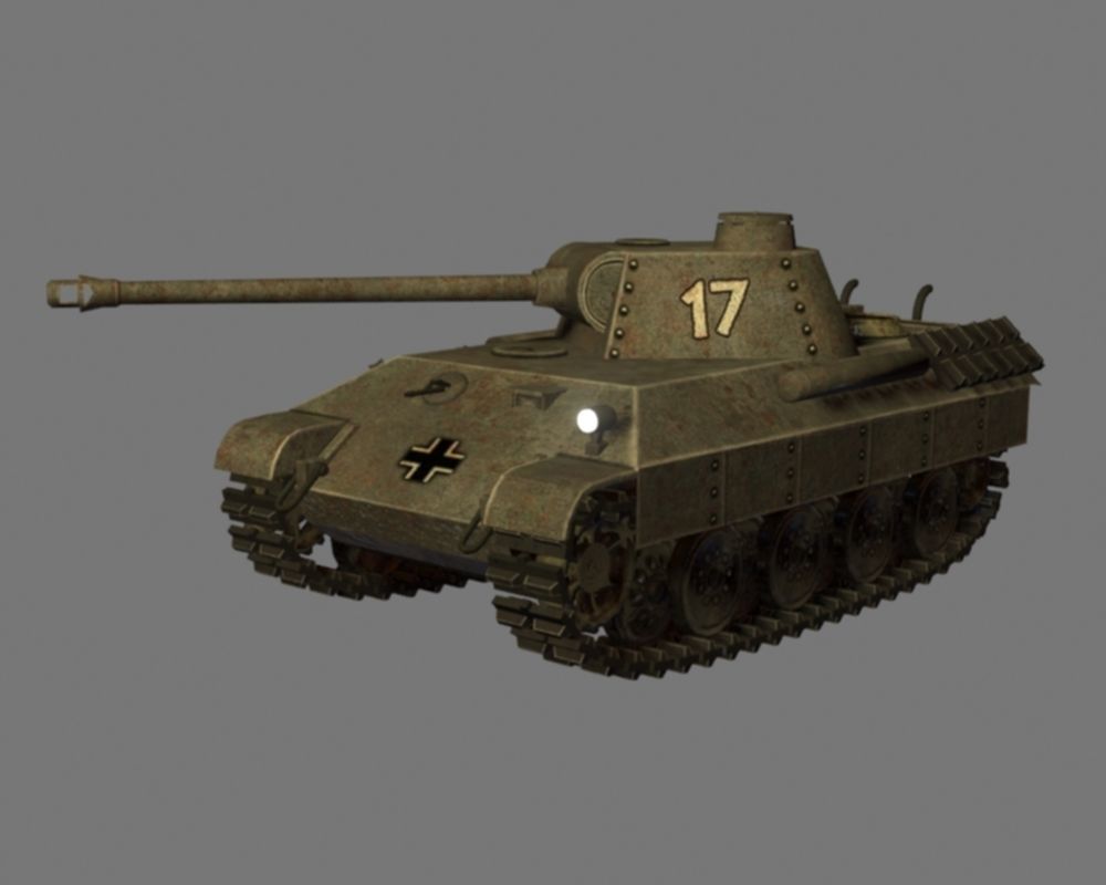 german tank panther ww2 Low-poly 3D model_7