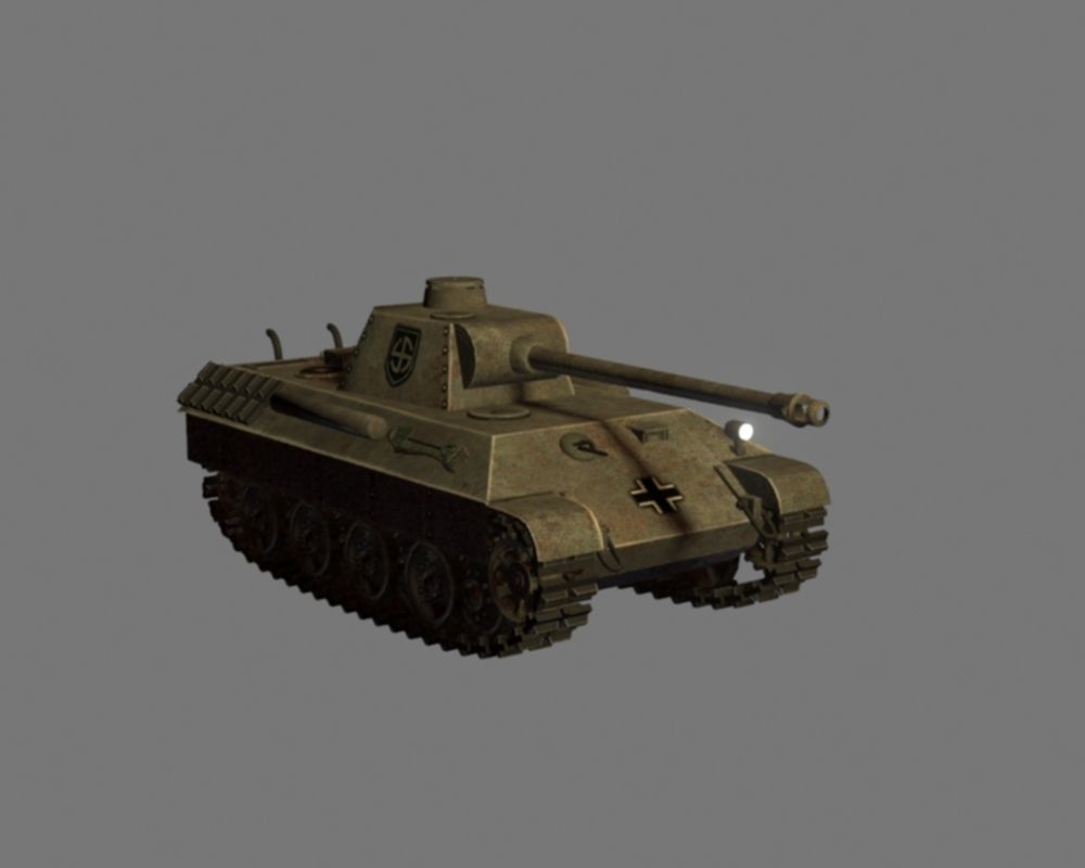 german tank panther ww2 Low-poly 3D model_3
