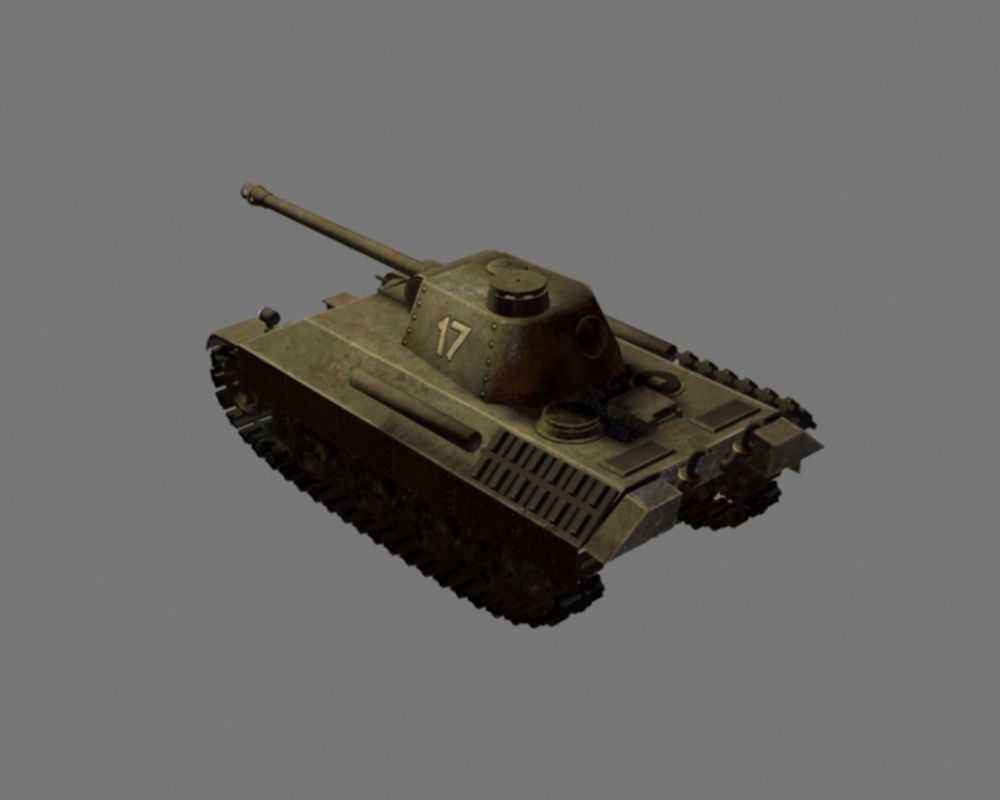 german tank panther ww2 Low-poly 3D model_5