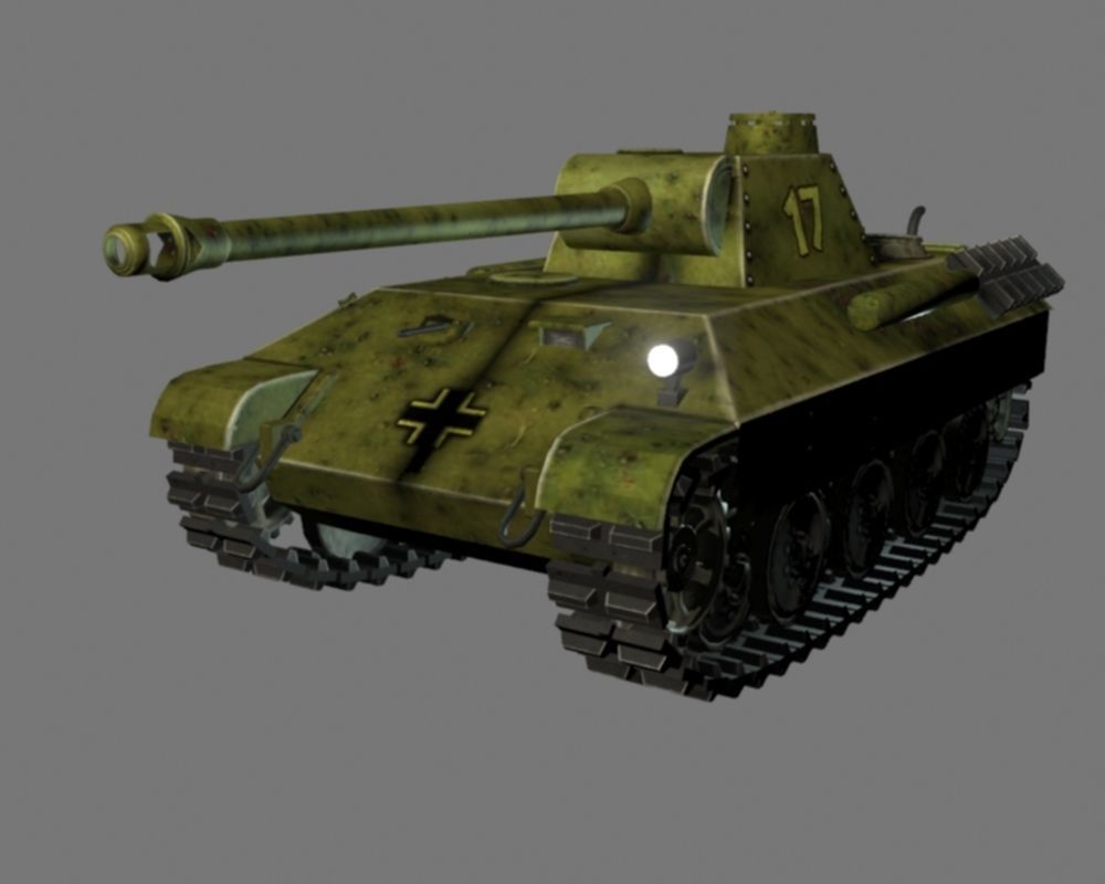 german tank panther ww2 Low-poly 3D model_13