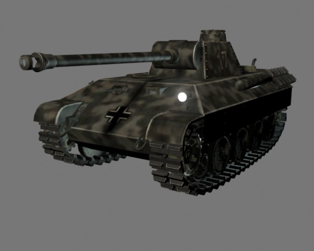 german tank panther ww2 Low-poly 3D model_21