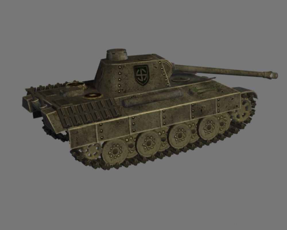 german tank panther ww2 Low-poly 3D model_8