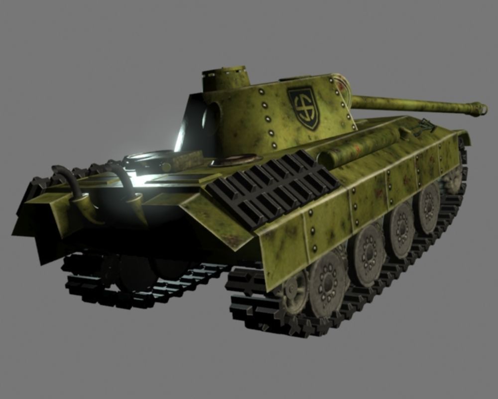 german tank panther ww2 Low-poly 3D model_17