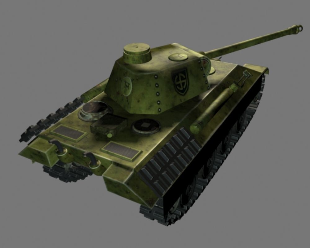 german tank panther ww2 Low-poly 3D model_16