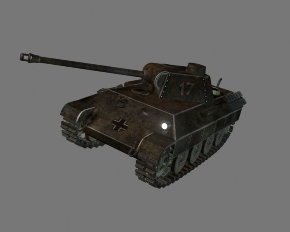german tank panther ww2 Low-poly 3D model_12