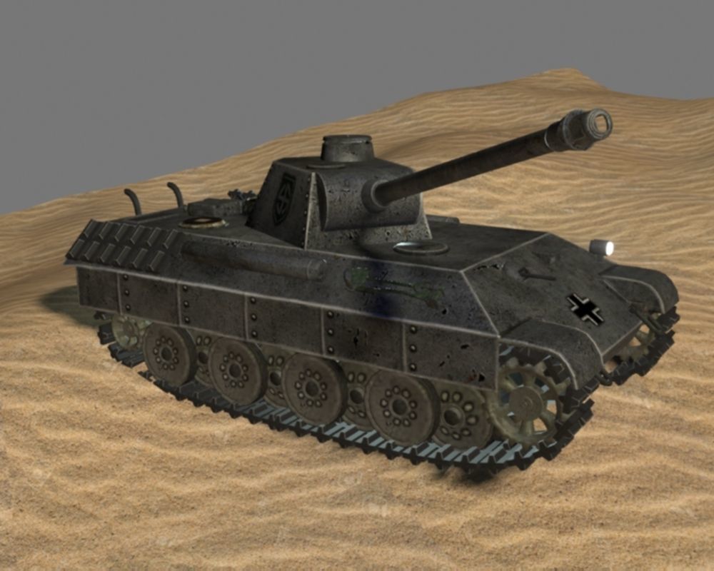 german tank panther ww2 Low-poly 3D model_10