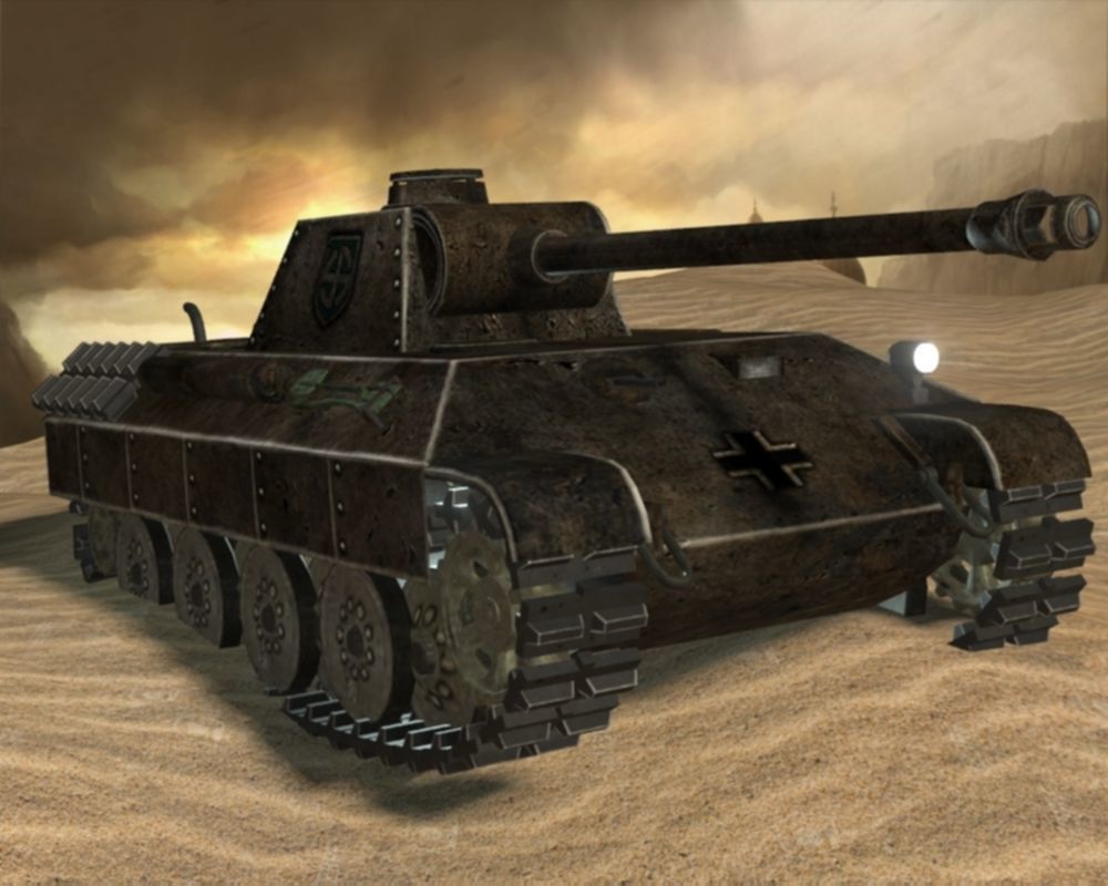 german tank panther ww2 Low-poly 3D model_26