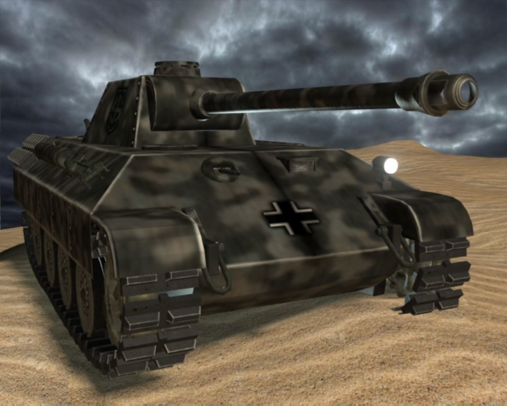 german tank panther ww2 Low-poly 3D model_23