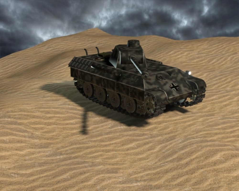 german tank panther ww2 Low-poly 3D model_24