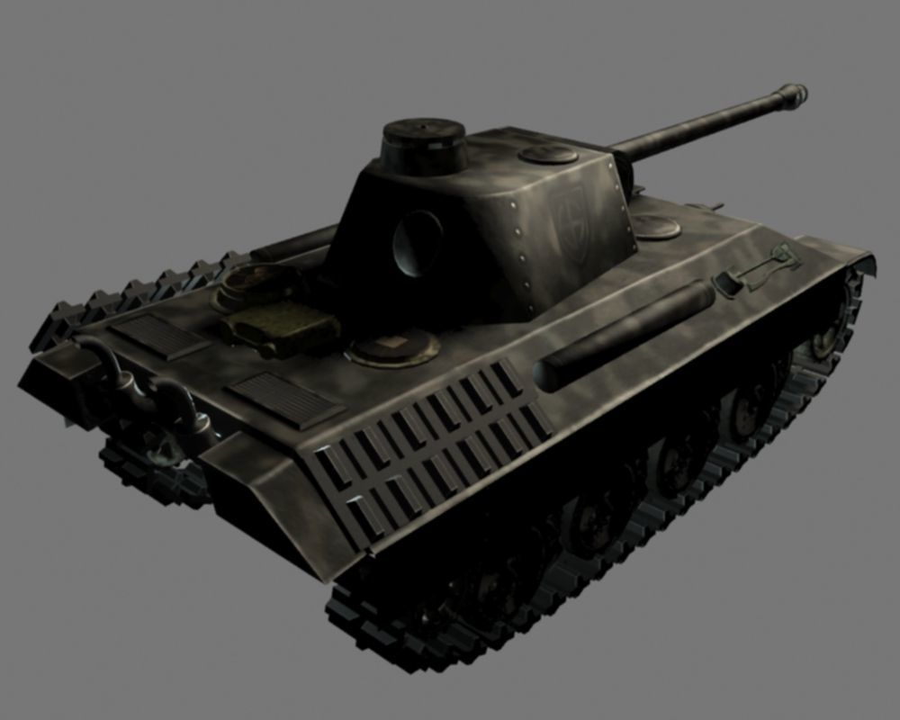 german tank panther ww2 Low-poly 3D model_20