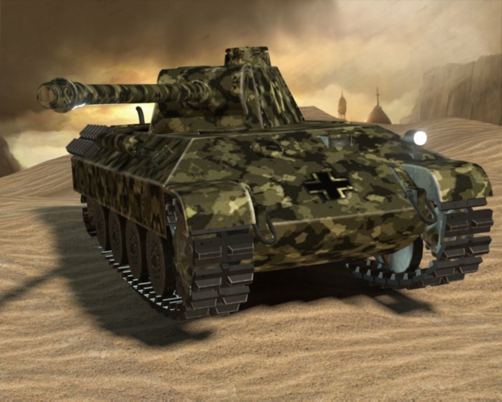 german tank panther ww2 Low-poly 3D model_1