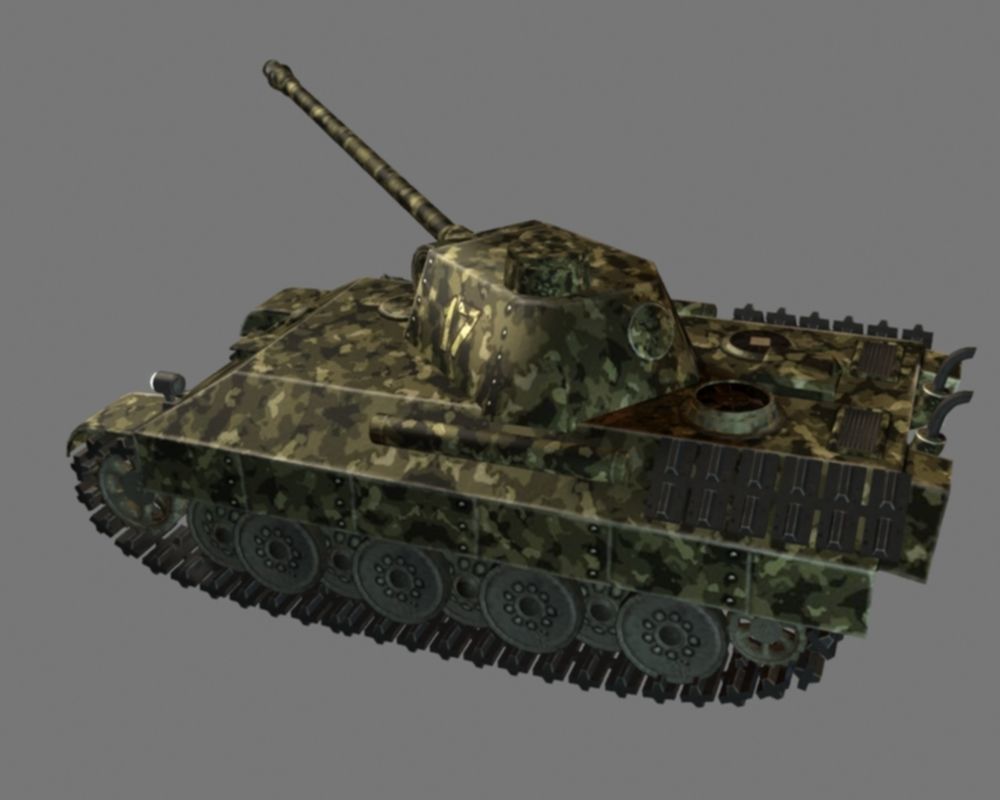 german tank panther ww2 Low-poly 3D model_15