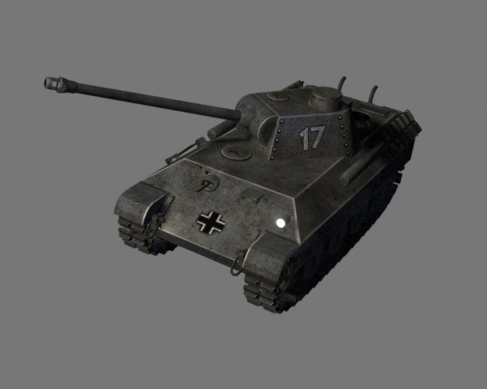 german tank panther ww2 Low-poly 3D model_6