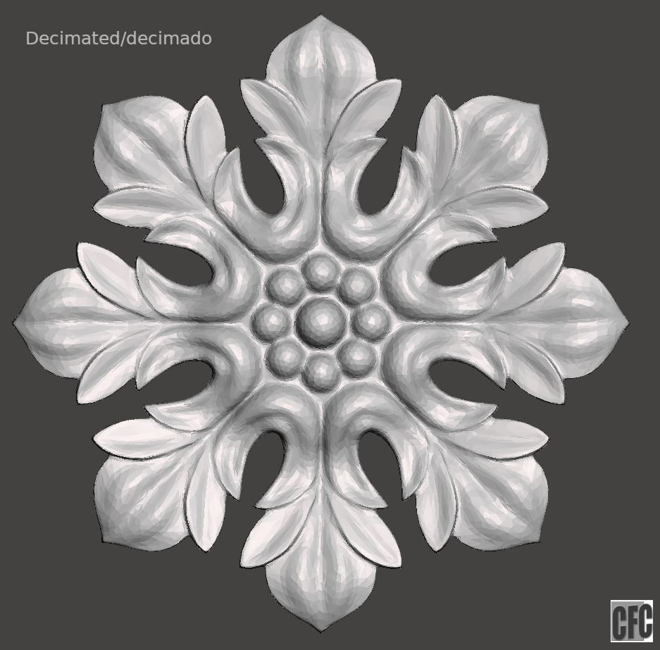 Flower relief for cnc and 3d printing FLCFC0C 3D print model_9