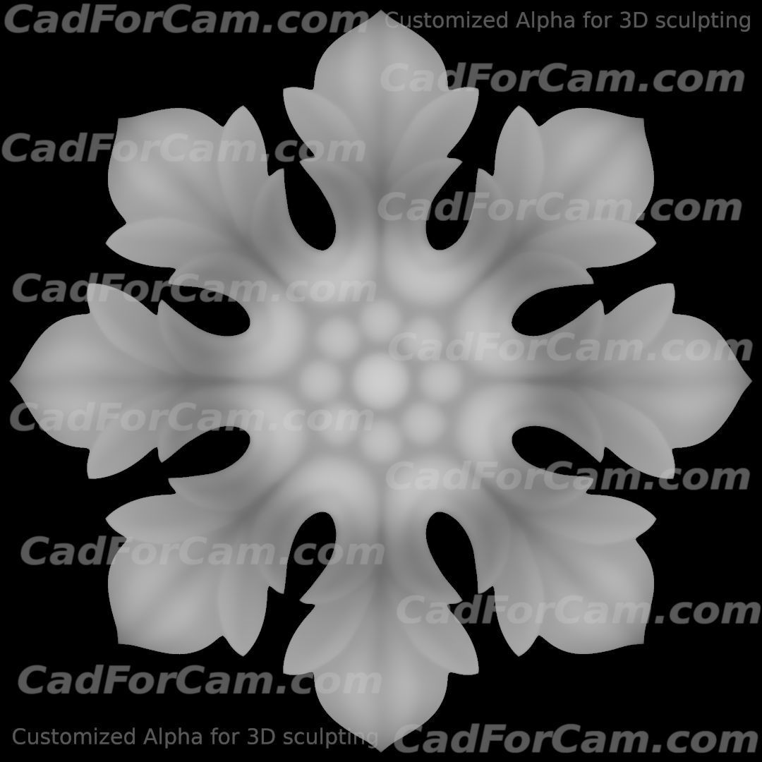 Flower relief for cnc and 3d printing FLCFC0C 3D print model_8