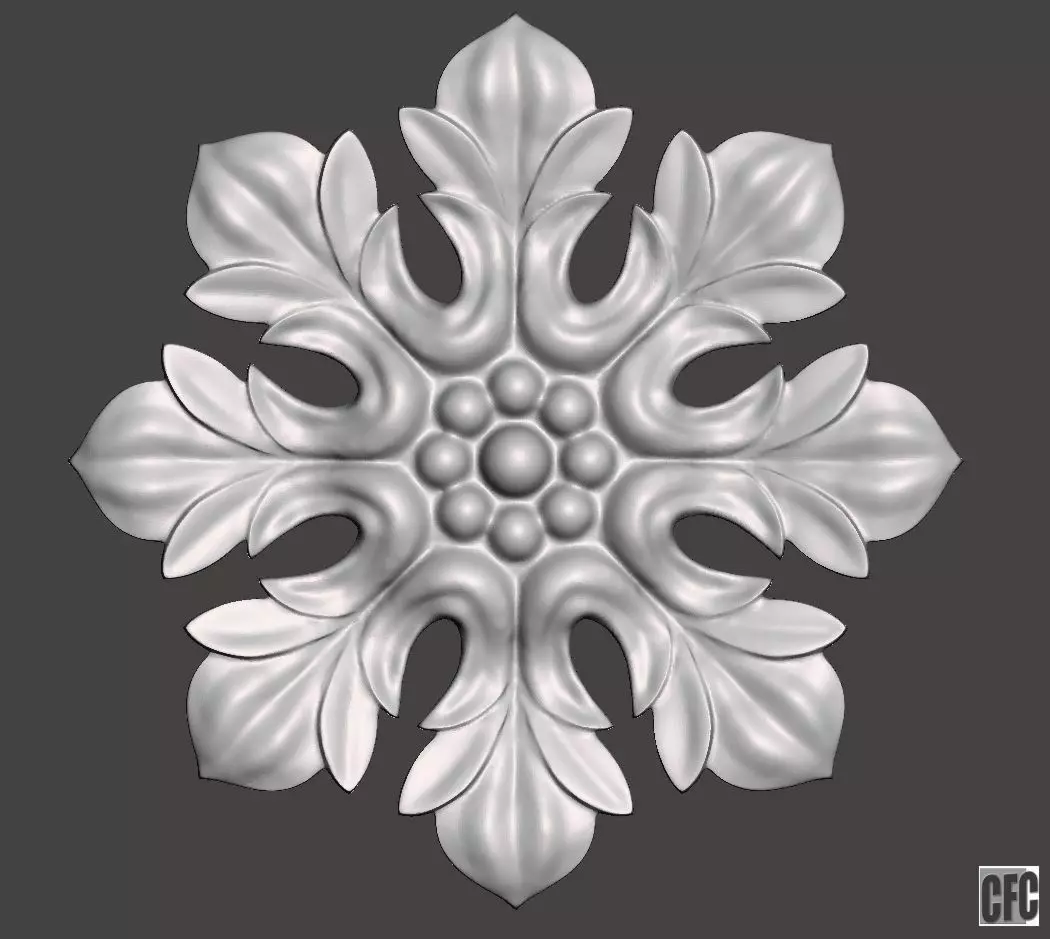 Flower relief for cnc and 3d printing FLCFC0C 3D print model_0