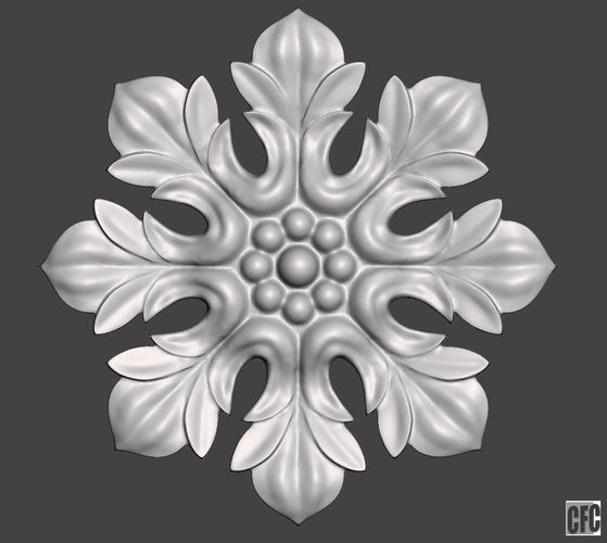 Flower relief for cnc and 3d printing FLCFC0C 3D print model