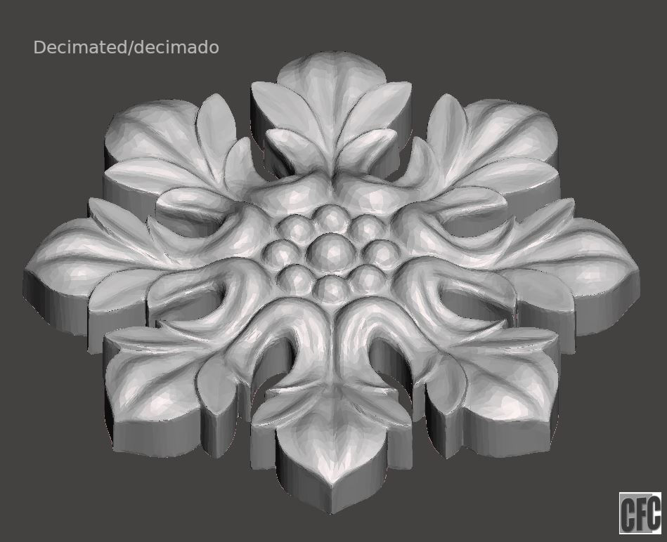 Flower relief for cnc and 3d printing FLCFC0C 3D print model_10