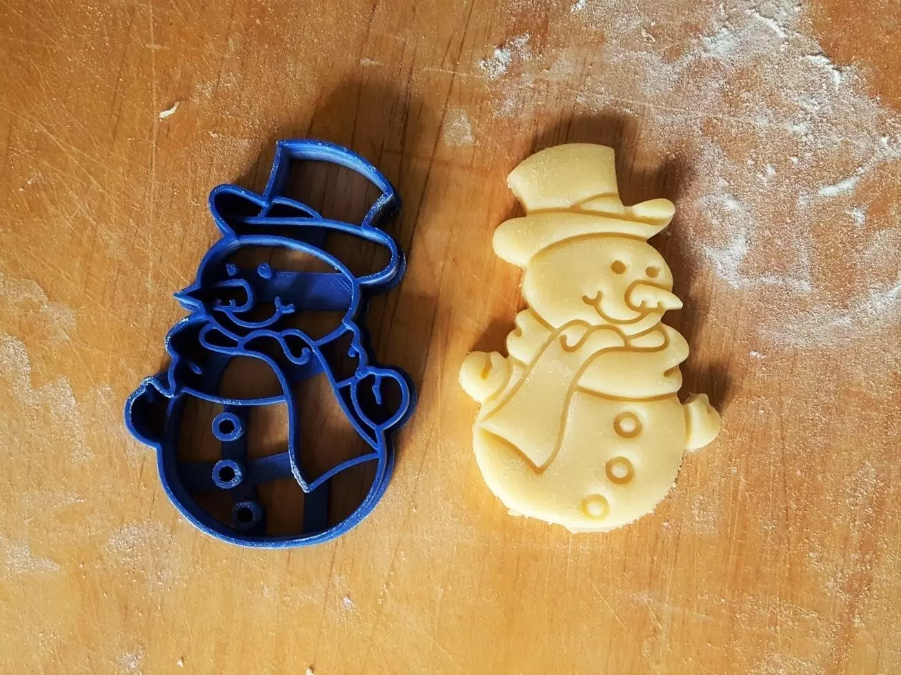 Snowman cookie cutter 3D print model_0