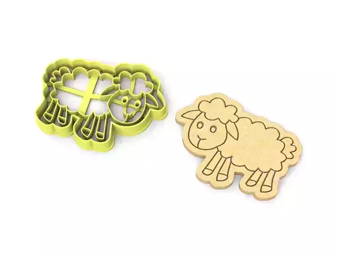 Easter lamb cookie cutter