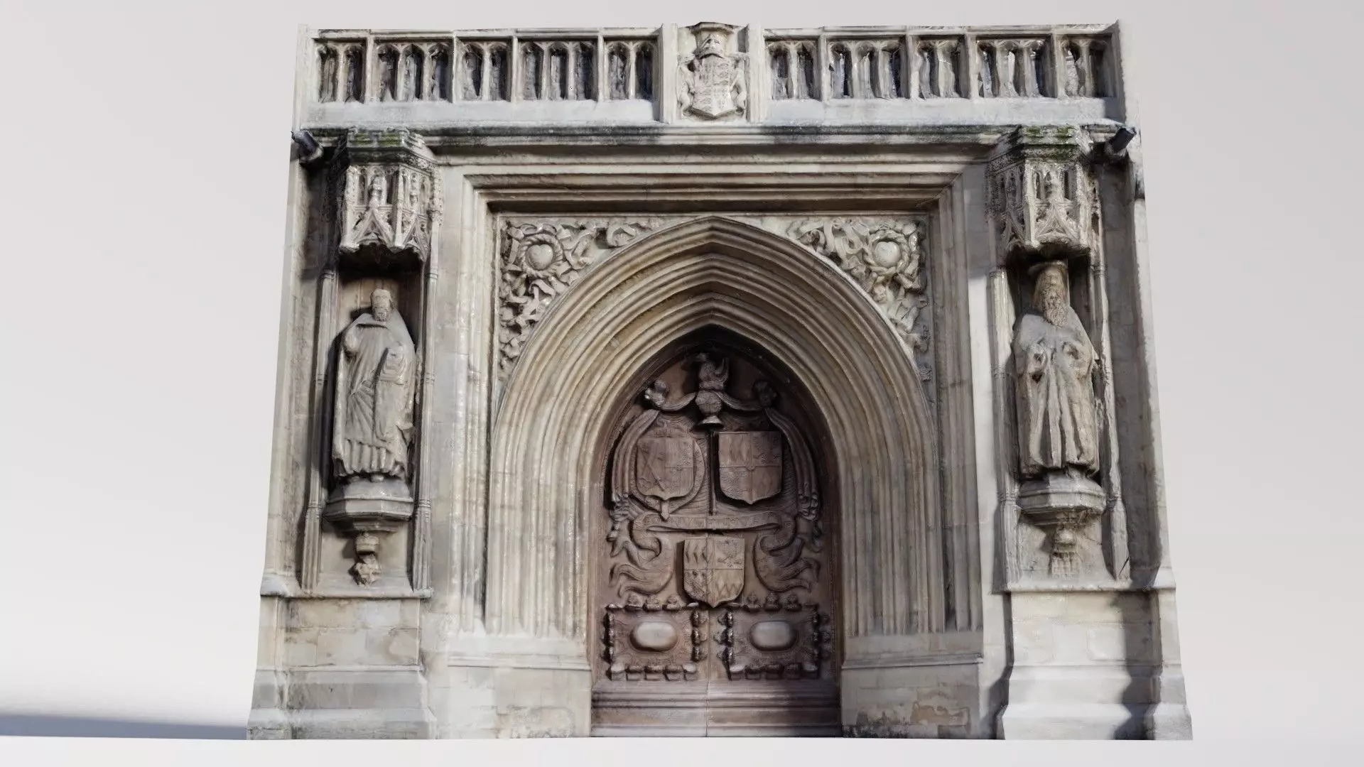 Photogrammetry Cathedral Main Door Low-poly 3D model