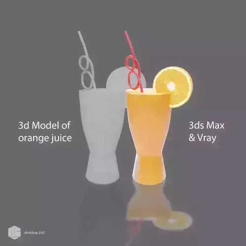 Orange juice  Free 3D model
