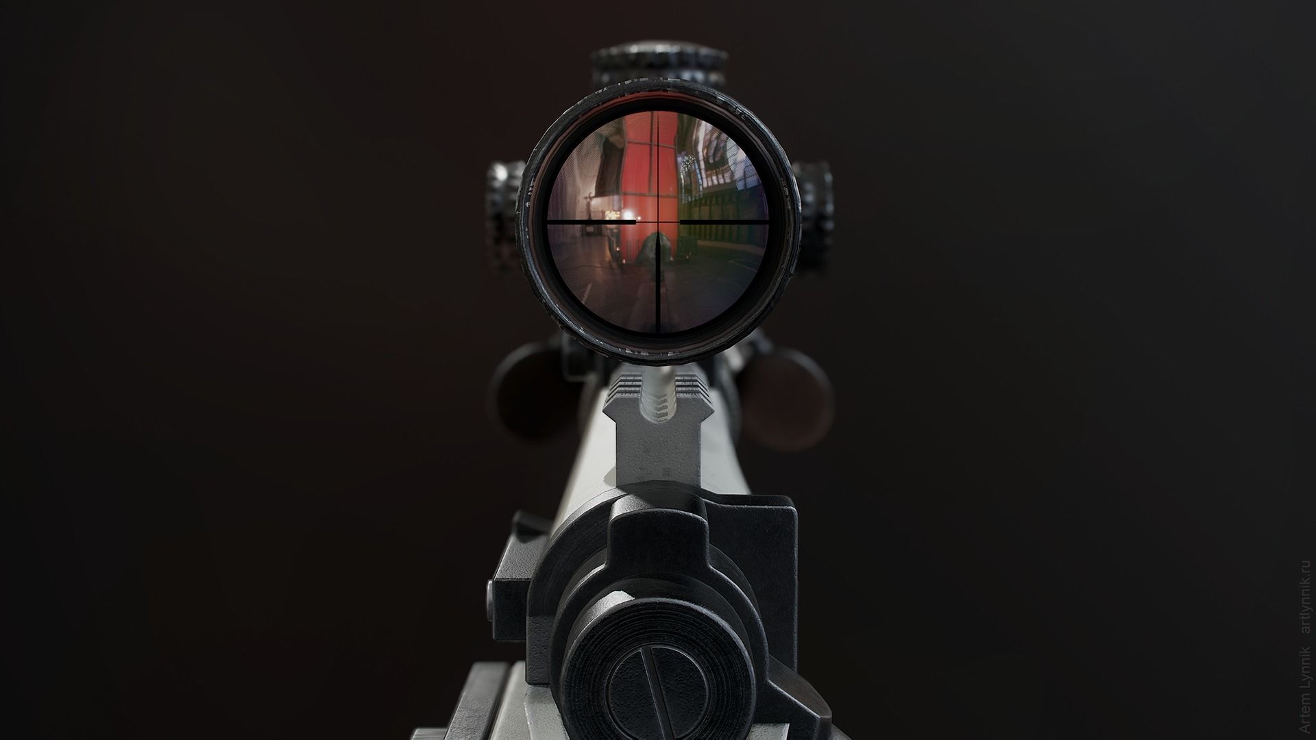 CheyTac M200 Intervention Sniper Rifle Low-poly 3D model_11