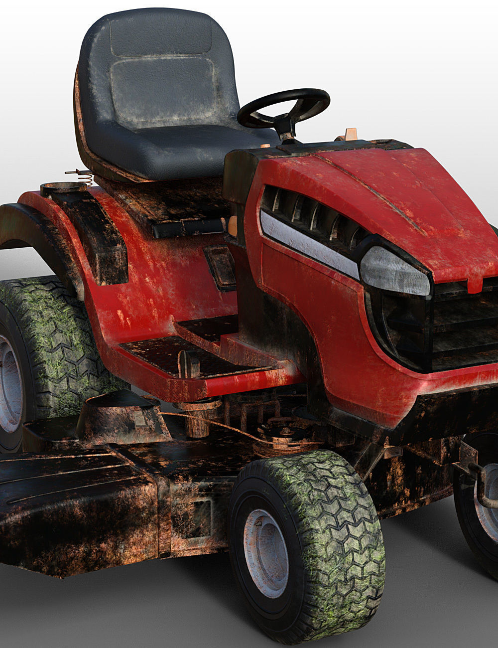 Lawn Mower Low-poly 3D model_1