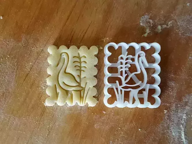 Stork bird cookie cutter 3D print model