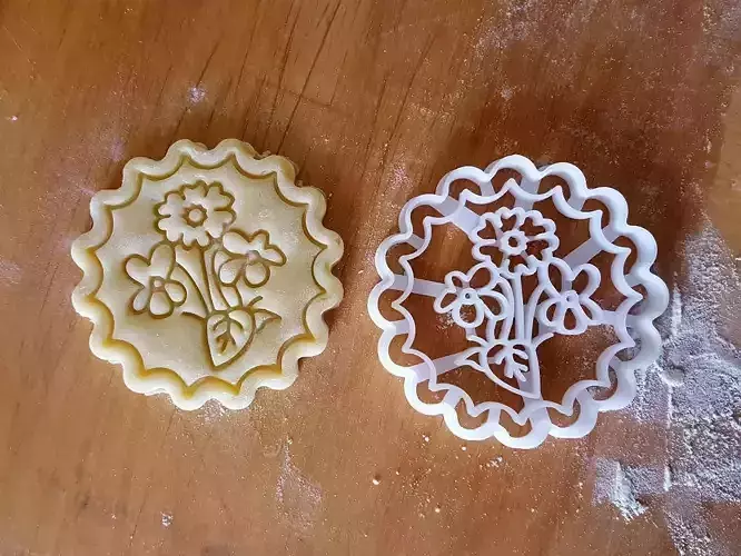 Pansies flowers cookie cutter
