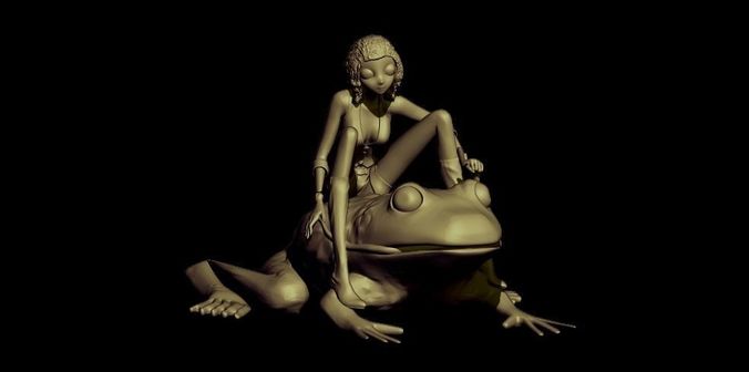 frog statuette Free 3D print model