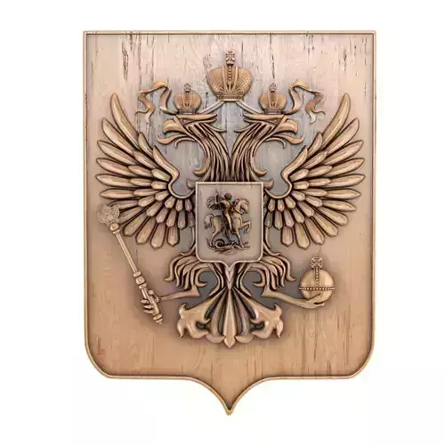 Coat of arms of Russia 3D model