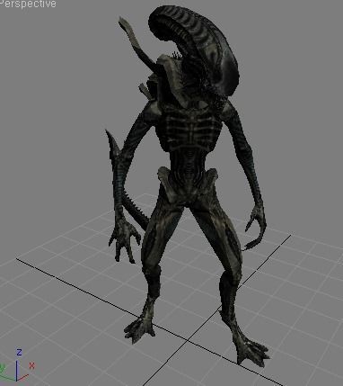x-com alien Free low-poly 3D model_1