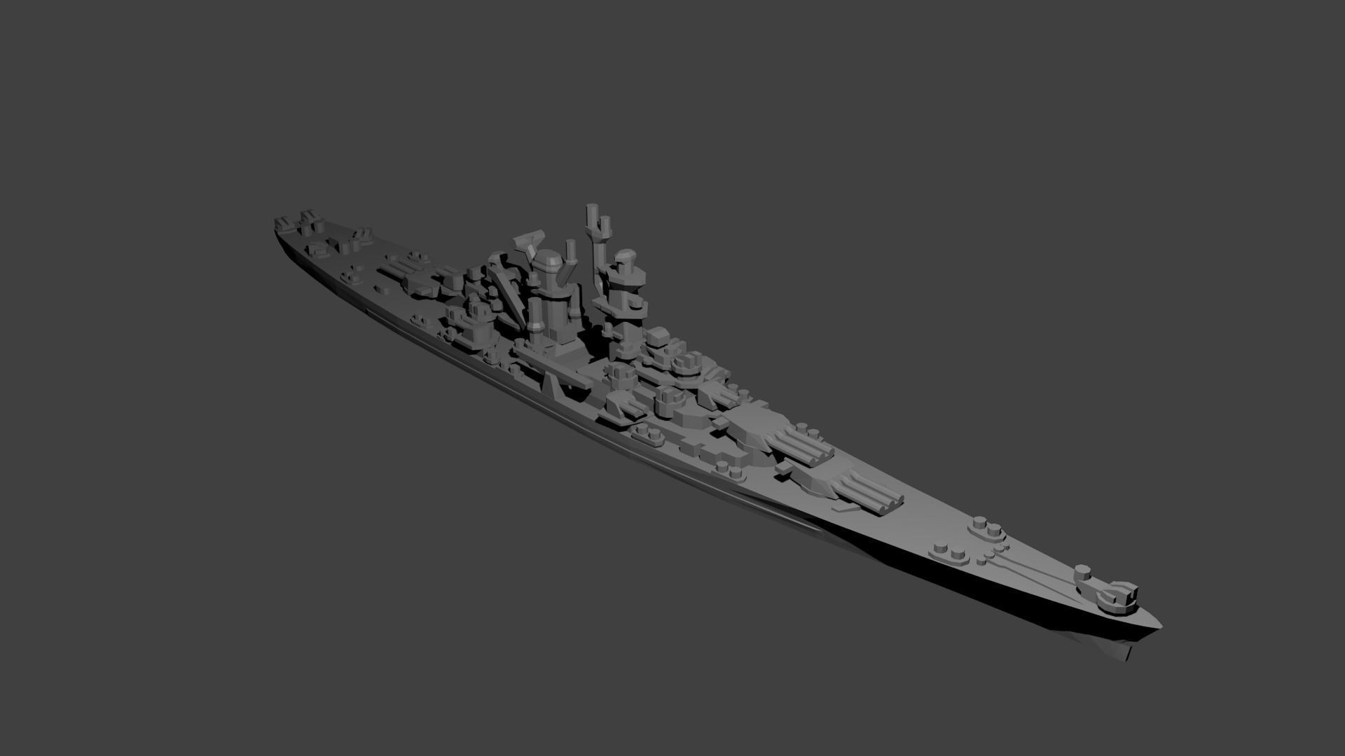 US Alaska Class Cruiser Warship 3D print model_1