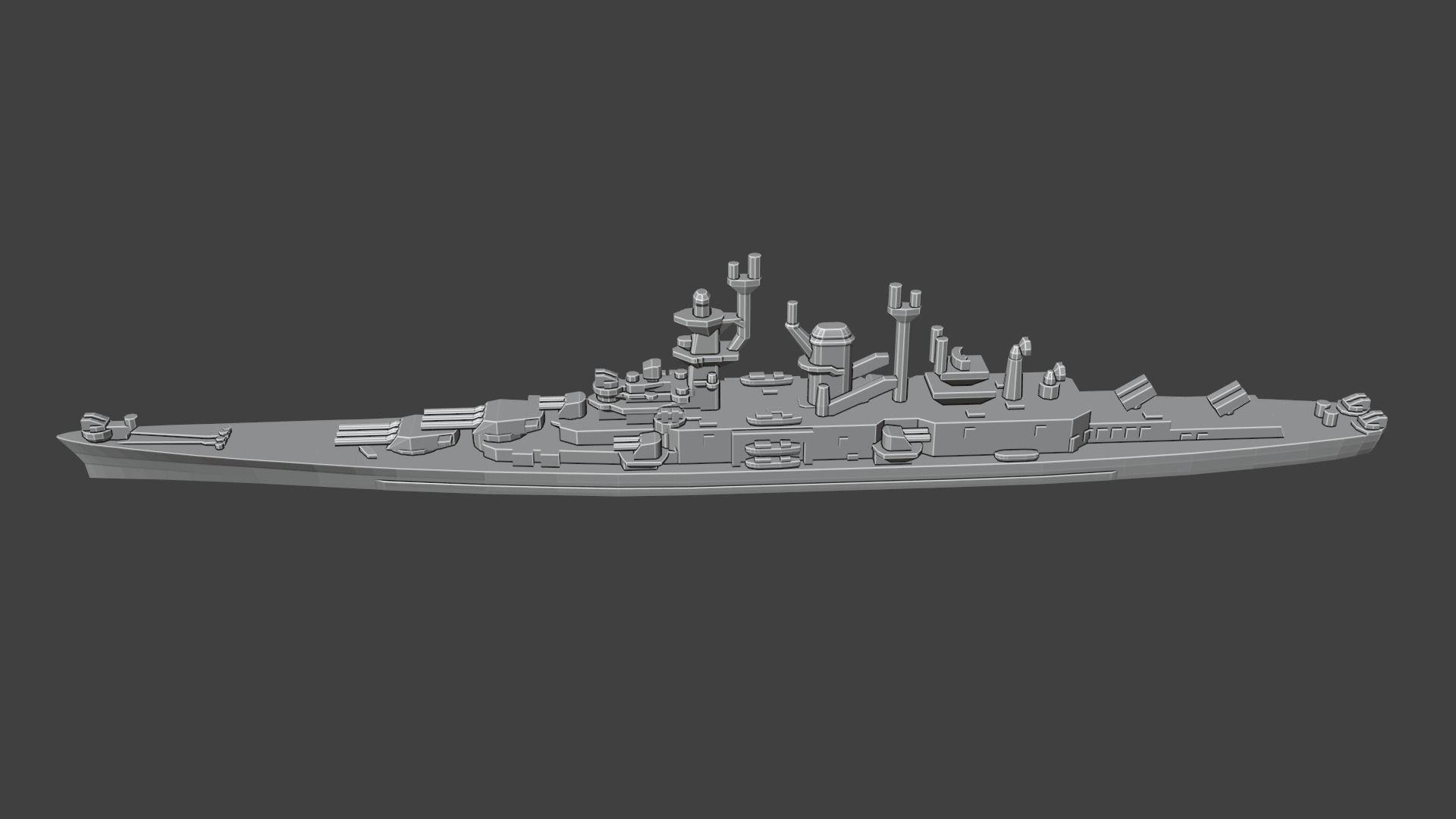 US Alaska Class Cruiser Warship 3D print model_22