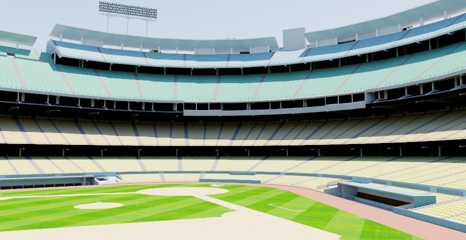 Dodger Stadium - Los Angeles Low-poly 3D model_5