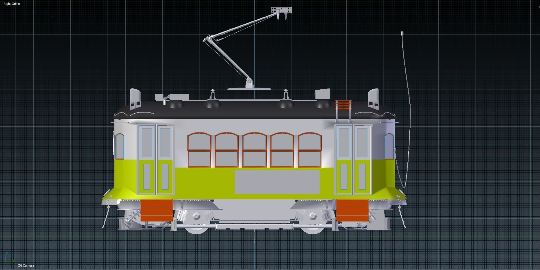 Electric Train Full Textured PBR Low-poly 3D model_9