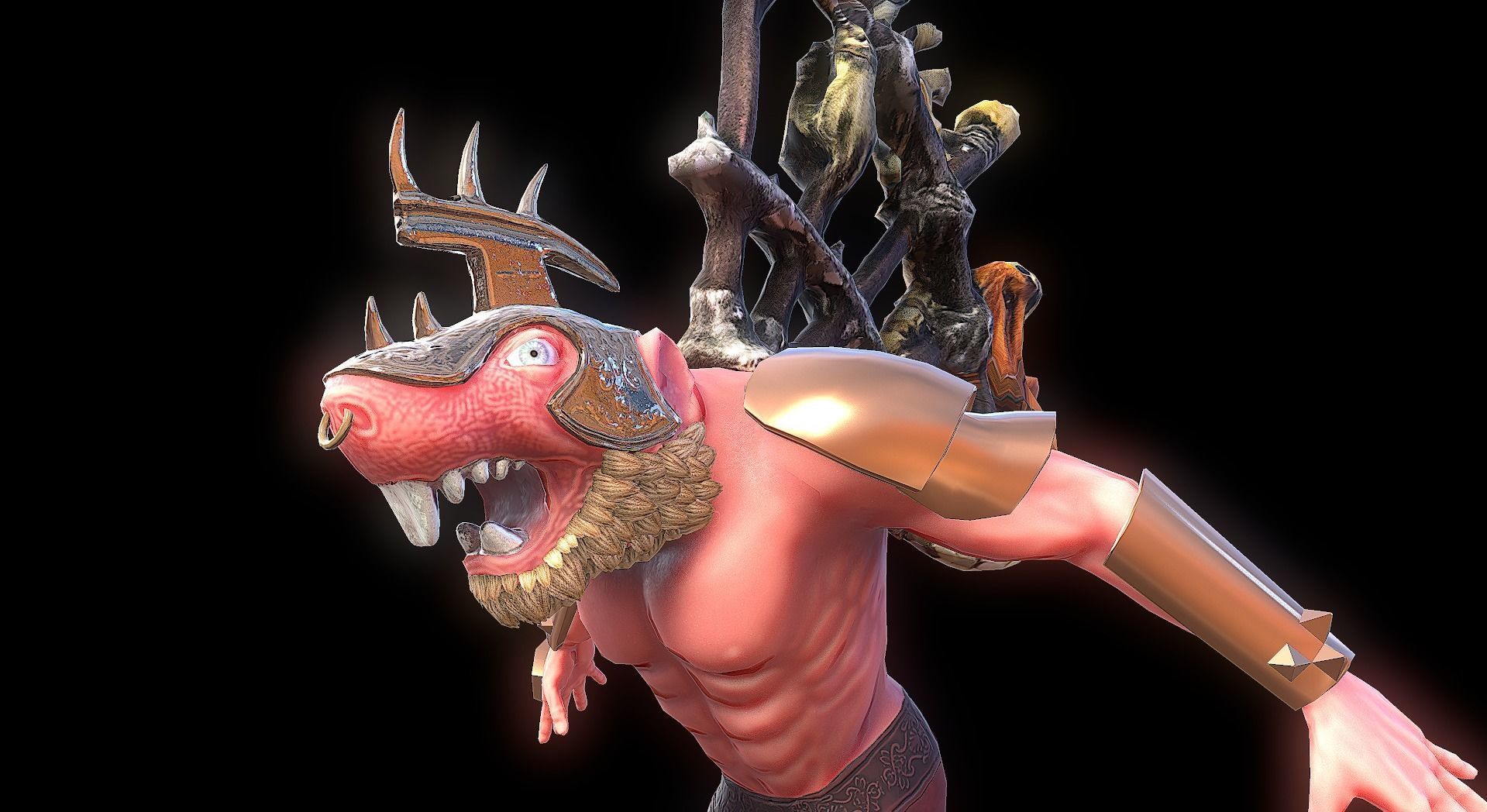 Warcraft Warlord VR Unity PBR  Low-poly 3D model_3