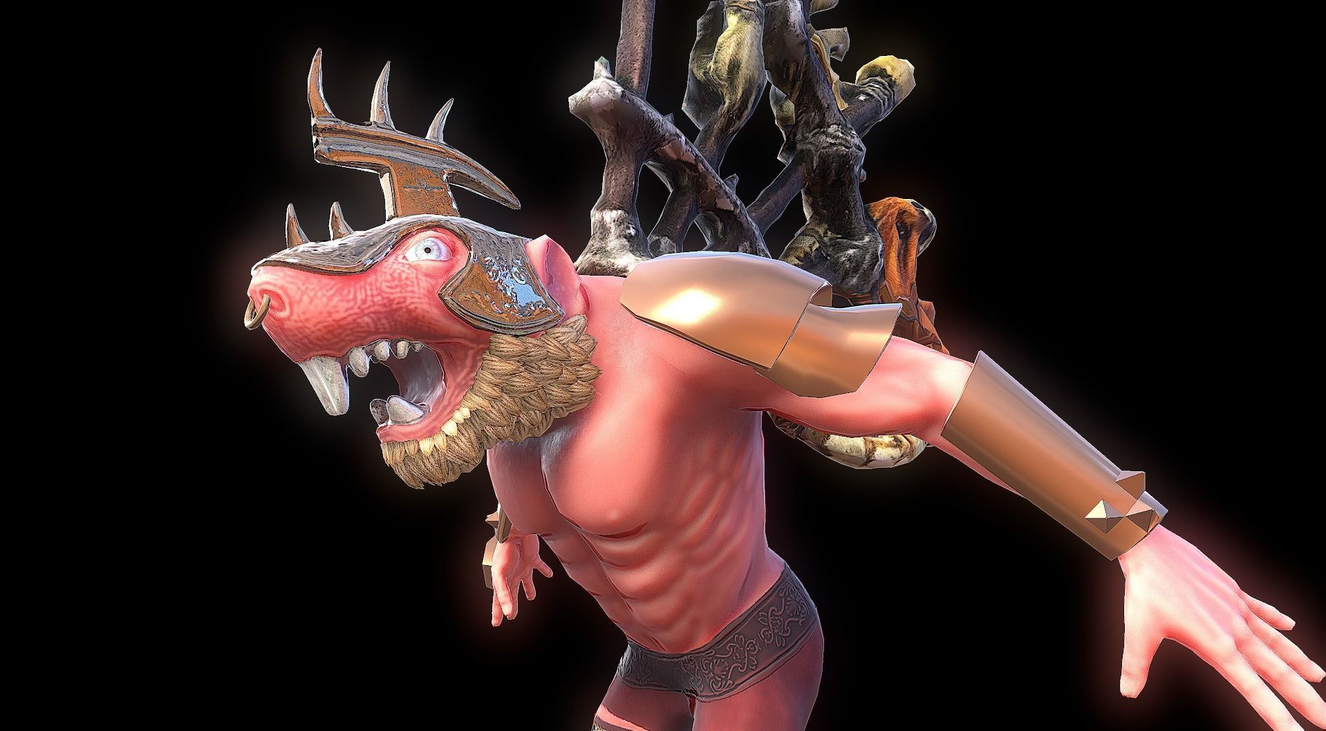 Warcraft Warlord VR Unity PBR  Low-poly 3D model_7