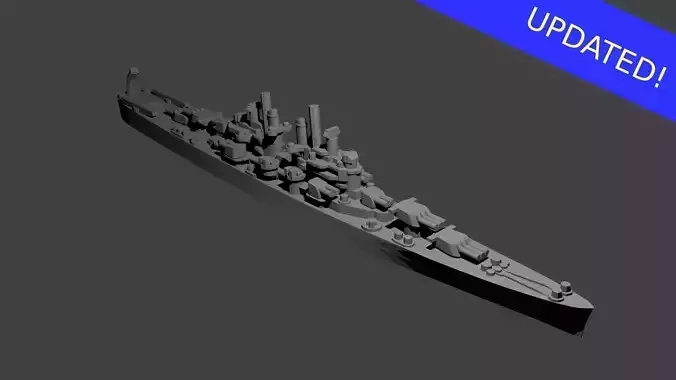 US Cleveland Class Cruiser Warship 3D print model