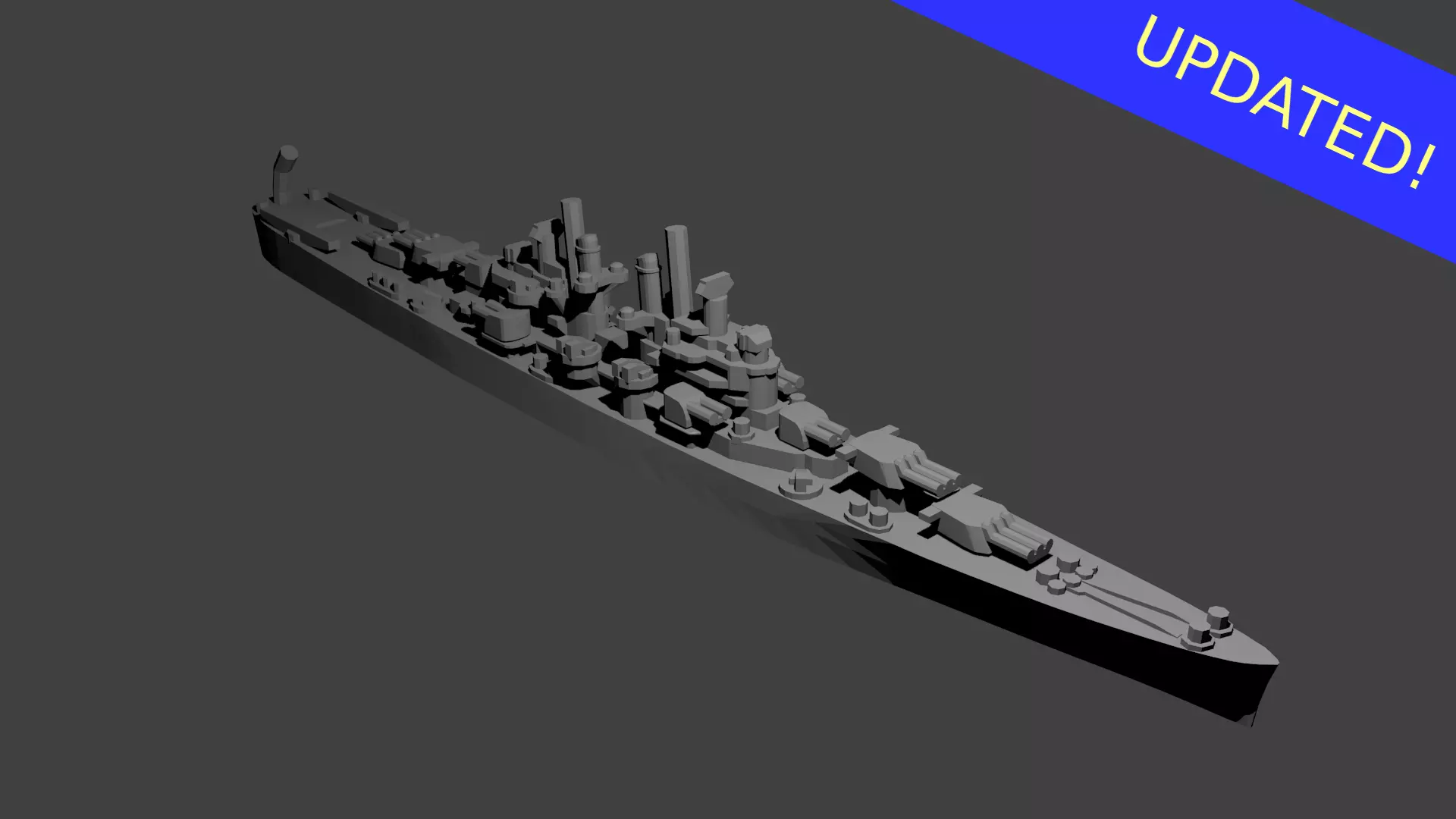 US Cleveland Class Cruiser Warship 3D print model_0