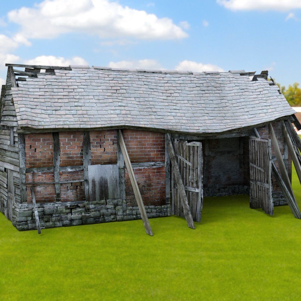 Derelict Barn in fbx format 3D model_4