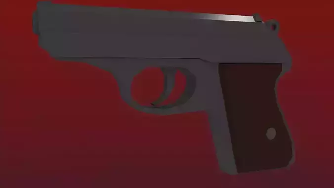 Low-Poly Walther PPK Low-poly 3D model