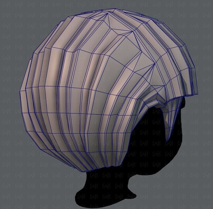 3D Hair style for boy V09 Low-poly 3D model_28